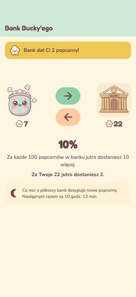 Ekran banku Bucky'ego: 